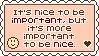 its more important to be nice stamp